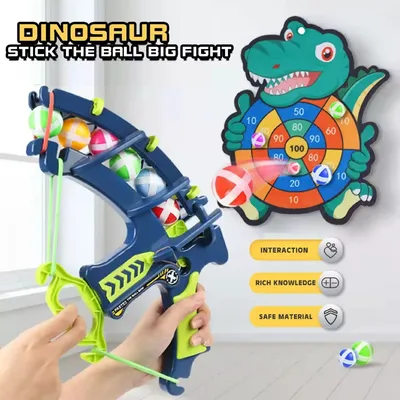 Flèche de fronde de dinosaure pour enfants jeu de fléchettes boule collante arc de tir cible