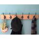Rustic wooden coat rack | Heavy duty cast iron coat hooks | Solid pine wood farmhouse style | Handmade in Scotland