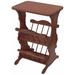 Oak Double Magazine Rack End Table