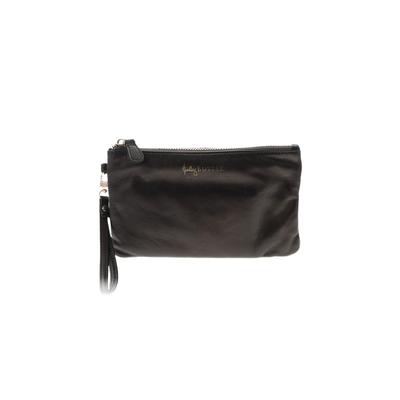 Handbag Butler Wristlet: Pebbled Black Print Bags
