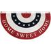Home Sweet Home Patriotic Bunting â€“ 18â€� x 36â€� American Flag Decor Stars & Stripes Red White Blue Memorial Day 4th of July USA President s Day