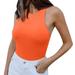 Jumpsuits For Women Dressy Sleeveless Solid Halter Neck Slim High Elastic Bodysuit Rompers For Women Summer