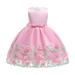 Pimfylm Toddler Summer Dresses Baby Girls Summer Dress Chiffon Princess Tutu Dress Floral Beachwear Suspender Sundress Skirt Little Girl Clothes purified cotton Pink 4-5 Years