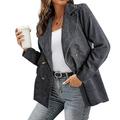 Leesechin Blazers for Women Fashion Solid Color Plus Size Double Breasted Blazer Jacket Jacket Long Sleeved Hoodless Casual Coat/jacket on Clearance