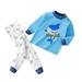 Toddler Outfit Sets For Teens Girls Boys Soft Pajamas Cartoon Prints Long Sleeve Sleepwear Kids Clothes Suit