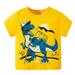 ZIZOCWA Tank Boys Shirt for Kids Boys Toddler Kids Baby Boys Girls Cartoon Dinosaur Short Sleeve Crewneck T Shirts Tops Tee Clothes for Children Yello Yellow110