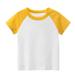 B91xZ Baby Boy Clothes Toddler Kids Baby Boys Girls Color Block Short Sleeve Crewneck T Shirts Tops Tee Clothes for Children Toddler Tops Boys Size 4-5 Years