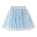 adviicd Girls skirts Baby Cloths Girls Chiffon Retro Long Maxi Skirt Beach Ankle Length Skirt Blue 18-24 Months