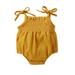 VerPetridure Baby Girl Boho Romper Toddler Baby Boys and Girl Comfortable Solid Color Elastic Sling Romper Jumpsuit