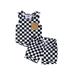 Newborn Baby Boys Summer Outfits Checkerboard Print Sleeveless Tank Tops with Stretch Casual Shorts Clothes Set Black 18-24 Months