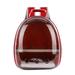 HOMEMAXS Portable Pet Carry Bag Breathable Backpack Adorbale Travel Space Capsule Parrot Inner Wooden Bar Knapsack for Pet Outdoor Use (Red)
