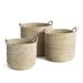 Birch Lane™ Vira 3 Piece Seagrass General Basket Set Seagrass in Brown/White | 16.5 H x 16 W x 21 D in | Wayfair 793B0730389742BE8ED2D1FD382E4F71