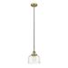 Innovations Lighting 616-1Ph-10-8 Bell Pendant Bell 8 Wide Mini Pendant - Brushed Brass /