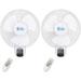 16In Wall Mount Fans Oscillating 2pcs w Remote Control