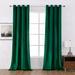 Moutainwind Velvet Solid Color Metal Grommets Blackout Curtain Panel(Set of 2 ) Darkgreen 52 *84