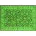 Ahgly Company Indoor Rectangle Oriental Green Traditional Area Rugs 5 x 8