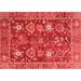 Ahgly Company Machine Washable Indoor Rectangle Oriental Red Traditional Area Rugs 2 x 4