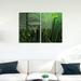 East Urban Home 2 Piece Unframed Graphic Art on Glass in Black/Green/Yellow | 12" W x 18" H | Wayfair 537FC416A2E54A30932BE217FC252948