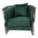 Everly Quinn 31.5" Velvet Pillow Top Arm Sofa Velvet in Green/Gray | 29.5 H x 31.5 W x 25.6 D in | Wayfair 2D11B2D95D0D441C8B948ABF145F0C5F