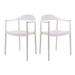 Rainbow Outdoor Stacking Patio Dining Armchair Plastic/Resin/Plastic/Acrylic/ in White | 30.3 H x 23.6 W x 20.6 D in | Wayfair