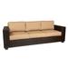 Woodard Montecito 93" Wide Patio Sofa w/ Cushions All - Weather Wicker/Wicker/Rattan in Brown | 26 H x 93 W x 38 D in | Wayfair S511081-24T