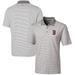 Men's Cutter & Buck Gray Boston Red Sox Forge Tonal Stripe Stretch Polo