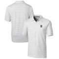 Men's Cutter & Buck White Detroit Tigers Forge Pencil Stripe Stretch Polo