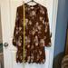 American Eagle Outfitters Dresses | Aeo Euc Large Dress, Brown Flower | Color: Brown | Size: L