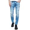 Straight-Jeans RUSTY NEAL "MINO", Herren, Gr. 31, US-Größen, blau (hellblau), 98% Baumwolle, 2% Elasthan, unifarben, casual, Jeans Destroyed-Jeans, in klassischem Look
