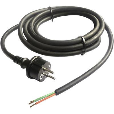 AS SCHWABE Elektro-Kabel Kabel Anschlussleitung mit Schuko-Stecker 10m Gr. 1000cm, schwarz