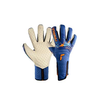 Torwarthandschuhe REUSCH "Attrakt SpeedBump Strapless AdaptiveFlex", Damen, Gr. 9,5, blau (blau, orange), 81% Elastodien, 19% Polyester, mehrfarbig, sportlich, Handschuhe, mit hervorragendem Grip Image