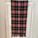 Burberry Accessories | Burberry Red Checker Cashmere Scarf With Fringe. 30168cm.Specialist Cleaned. | Color: Black/Red | Size: Os