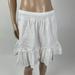 Madewell Skirts | New Madewell Embroidered Smock Waist Ruffle Mini Skirt Eyelet White Ne691 M Ee6 | Color: White | Size: M