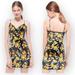 Urban Outfitters Dresses | Bernadette Velvet Floral Mini Dress | Color: Black/Yellow | Size: S