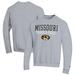 Men's Champion Gray Missouri Tigers Track & Field Stack Powerblend Pullover Sweatshirt