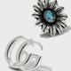 Gucci Jewelry | Gg Marmont & Flower Mismatched Sterling Silver Stud Earrings | Color: Blue/Silver | Size: Os