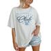 Women's Gameday Couture White North Carolina Tar Heels PoweredBy Sisterhood Oversized T-Shirt