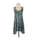 CAbi Casual Dress - A-Line Scoop Neck Sleeveless: Teal Dresses - Women's Size Small