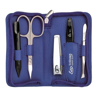 ERBE Siena Maniküre Set Reißverschluss-Etui, blau, 5-tlg. Blau Image