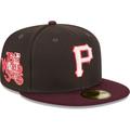 Men's New Era Brown/Maroon Pittsburgh Pirates Chocolate Strawberry 59FIFTY Fitted Hat