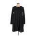 Apt. 9 Casual Dress - A-Line Crew Neck Long sleeves: Black Dresses - Women's Size Large Petite