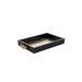 OROA Liv Vanity Tray Wood/Glass/Metal in Black/Brown | 2 H x 15 W x 10 D in | Wayfair RIC8720621677871