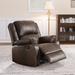 Alcott Hill® Adellyn 37" Wide Faux Manual Wall Hunger Standard Recliner Faux /Mildew Resistant in Brown | 40 H x 37 W x 37 D in | Wayfair