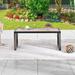 Hokku Designs Adelena Outdoor Coffee Table Plastic/Metal in Brown | 17.7 H x 42.5 W x 24.8 D in | Wayfair 3005C83786AD4A79B9C5ED90AD1AEF15