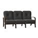 Woodard Fremont Patio Sofa Metal/Sunbrella® Fabric Included in Black/Brown | 35.5 H x 75.25 W x 35.75 D in | Wayfair 9U0420-48-79Y