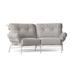Woodard Terrace 82.5" Wide Loveseat w/ Cushions Metal in Gray | 38 H x 82.5 W x 42 D in | Outdoor Furniture | Wayfair 790063-70-08Y