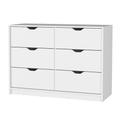 Dillon 4 Drawers Dresser, Chest of Drawers with 2 Cabinets - FM Furniture FM8972CLB