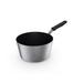 Vollrath 692355 5 1/2 qt Wear-Ever Non-Stick Aluminum Saucepan w/ Hollow Silicone Handle, SteelCoat x3, Black Silicone Handle