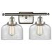 Ballston Urban Bell 18"W 2 Light Brushed Nickel Bath Light w/ Clear Sh