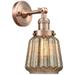 Franklin Chatham 12" High Copper Sconce w/ Mercury Shade